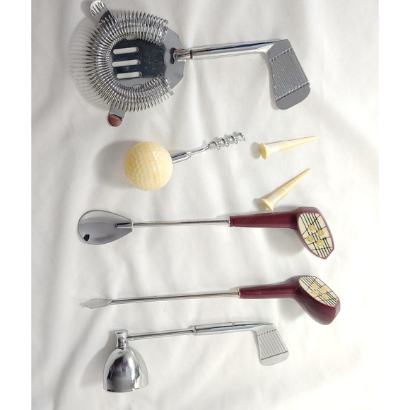 Golf Gift Set Hallmark Golf Mug with Golf Bag & Clubs Cocktail Set Barware 2 pc - Picture 9 of 16
